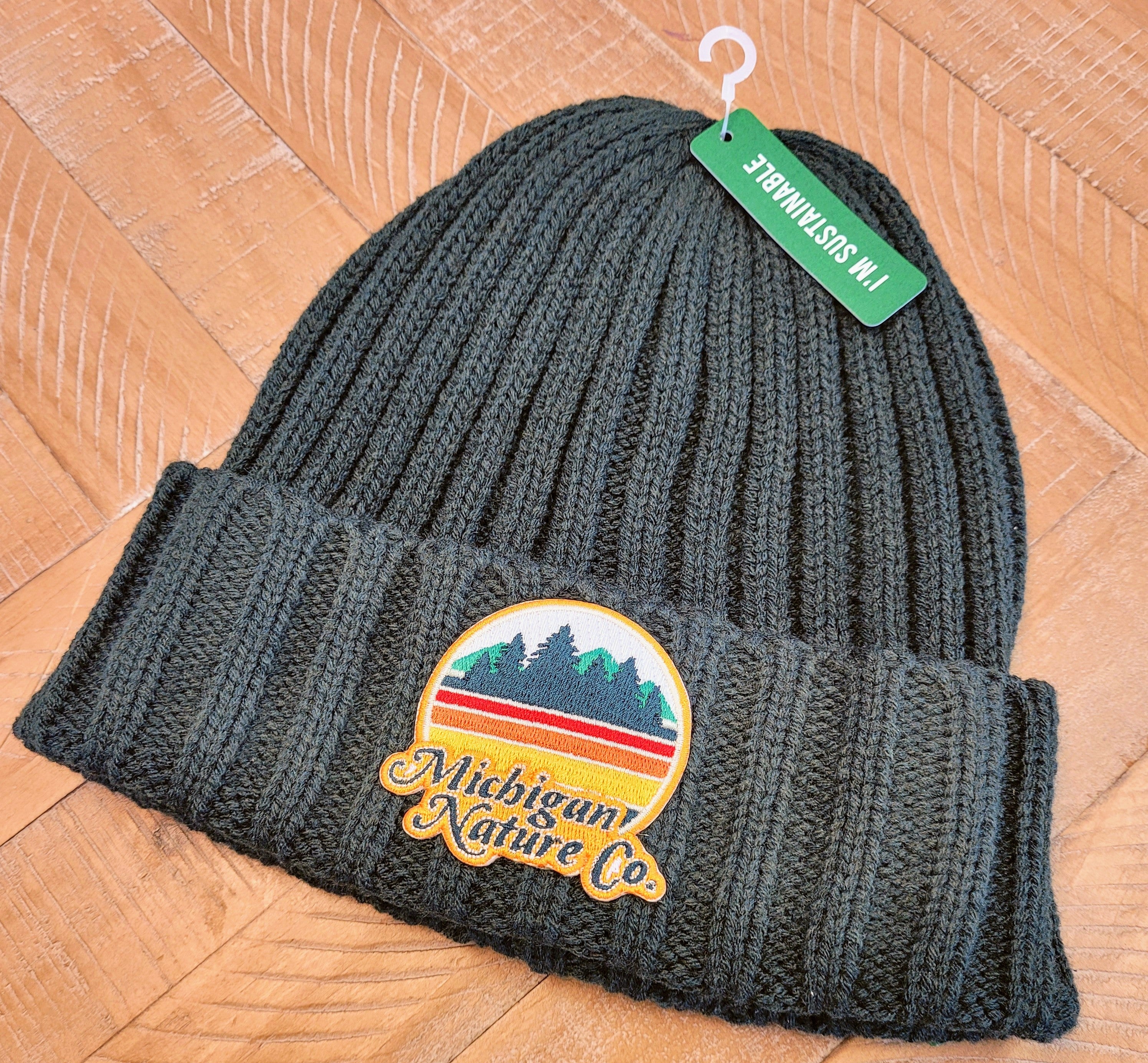 Sustainable Cable Knit Beanie- Green – Michigan Nature Co.